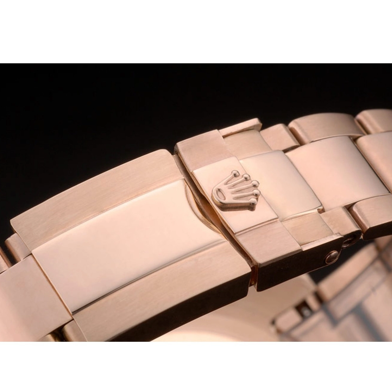 Aaa replica Gold Dial Rose Tachymeter Strap Daytona Rolex Plated Gold Rose Ion 80244 0629